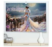 Une touche d'élégance (Calendrier mural haut de gamme 2027 DIN A2 vertical), CALVENDO calendrier mensuel: Douze femmes mystérieuses au clair de lune, au-dessus de la ville.
