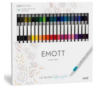 Uni-Ball 151742 - Set de rotuladores finos Emott, 40 tiralíneas de 0,4 mm, tinta pigmentada, set de diseño elegante