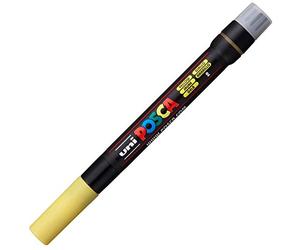 Uni-Ball 181607 - Marcador POSCA con punta de pincel, amarillo | Rotulador con tinta pigmentada al agua, punta de pincel flexible de 1-10 mm, apto para casi todas las superficies