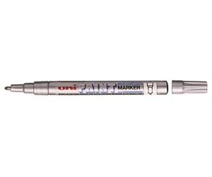 uni-ball 182111 - Rotulador Uni Paint PX-21, con punta redonda, 1 - 1,5 mm, fino, plateado, 1 unidad