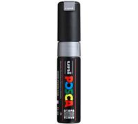 uni-ball 182682 - Marcador POSCA con punta de cuña ancha, plata | Rotulador con punta en cuña de 8 mm para casi todas las superficies