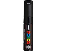 Uni-Ball 182699- Marcador POSCA con punta de cuña ancha, PC-8K, negro, 1 unidad