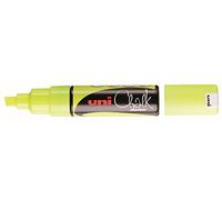 Uni-Ball Marcador de ventana y tiza UNI CHALK 186407, punta cuña 8 mm, amarillo fluorescente, 1 ud