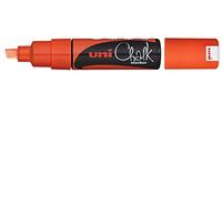 Uni-Ball 186415 - Marcador de ventana y tiza con punta en cuña de 8 mm, naranja fluorescente, 1 pieza