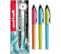 uni-ball Air - Bolígrafo roller de 0,5 mm - Color azul, verde y naranja - tinta negra - 3 unidades - UBA-188E-M - En sobre de regalo