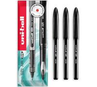 uni-ball AIR Micro UBA-188-M - Bolígrafo de punta fina de 0,5 mm, en paquete de regalo (paquete de 3, negro)