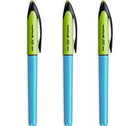 Uni-Ball Air - Rollerball de 0,5 mm - Barril azul cielo - Tinta negra - Paquete de 3 - UBA-188E-M