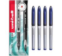 uni-ball AIR UBA-188-L - Bolígrafo de punta redonda mediana de 0,7 mm, paquete de 4, tinta azul, en caja de regalo