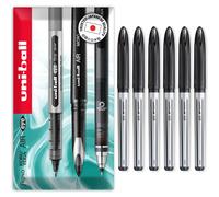 Uni-Ball Aire - 0.7mm Medio Punta Redonda - Pack de 6 - Negro - UBA-188-L