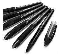 Uni-Ball Aire Micro - 0.5mm Fina Rollerball - Pack de 6 - Negro - UBA-188-M