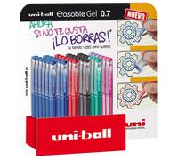 Uniball rotulador roller rt 0,8 mm retractil,tinta liquida expositor d