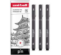 uni-ball Bolígrafos de punta fina con punta fina, tinta resistente al agua y a la decoloración, ideal para bocetos, álbumes de recortes, contornos, arte, dibujo técnico, paquete de regalo en sobre