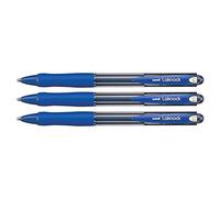 UNI-BALL - Bolígrafos Laknock SN100/14 (3 unidades) Grip Pte Ancha, 1,4 mm, Azul