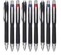 Uni Ball Color Varios Paquete Jetstream Retráctil Ancha Bolígrafo 1mm Punta & 0.45mm Line Resistente Al Agua a la Luz Secado Rápido Tinta Pigmento para Escritura SXN-210 (3 Of Cada Rojo Azul Negro - 9