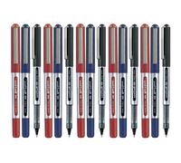 Uni-Ball Colores Surtidos Paquete Ojo Micro Bolígrafo 0.5mm Metal Punta 0.2mm Line Agua Basado Tinta Pigmento Flujo Sistema Impermeable Antidisipamiento UB-150 (5 de Cada - Rojo Negro Azul - 15