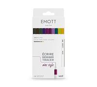 uni-ball Emott Rotuladores Calm-Tone Dark Colors 0,4 mm, 10 rotuladores