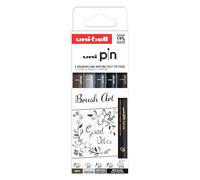 Uni-ball Estuche PIN de 5 piezas de marcadores calibrados 0,1 a 0,5 mm color negro, gris y sepia SET BRUSH ART
