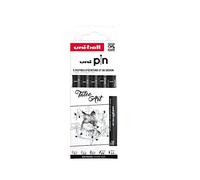 Mitsubishi Pencil Estuche de marcadores PIN 5 piezas 0,1 a 0,7 mm color negro SET TATTOO ART