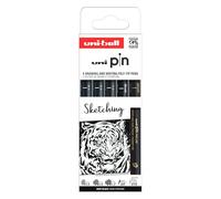 Uni-ball Estuche PIN de 5 piezas de marcadores calibrados 0,4 a 1,2 mm color negro SET SKETCHING