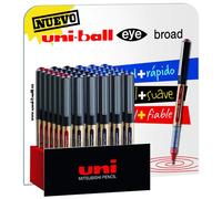 UNI-BALL EYE BROAD Roller de tinta líquida 1,0 mm UB-150E-10 de 36 unidades