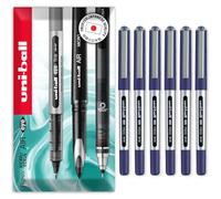 uni-ball Eye Micro UB-150 - Bolígrafo de tinta de gel (0,5 mm, en caja de regalo, 6 unidades), color azul