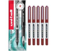 uni-ball Eye Micro UB-150E - Bolígrafo de tinta de gel, 0,5 mm, en paquete de regalo, 5 unidades, color rojo
