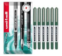 uni-ball Eye Micro UB-150E - Bolígrafo de tinta de gel, 0,5 mm, paquete de 6 unidades, color verde