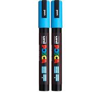 Uni-Ball Faber Castell POSCA PC-5M - Marcador (Black, Blue) (Paquete de 2)