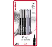 Uni-ball Fine and Delicate - Bolígrafos de dibujo (5 unidades), color negro
