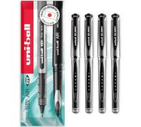 uni-ball Gel Impact Broad UM-153S - Bolígrafos de punta redonda de 1,0 mm, paquete de 4 unidades, color negro