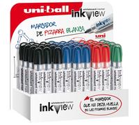 Uni-ball inkview pwb-202 expositor de 36 marcadores de pizarra blanca