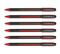 UNI-BALL Jetstream 101 SX101/10 - Lote de 6 rollos de tinta de gel (punta media, 1 mm, color rojo
