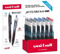 Uni-ball jetstream sport sxn-150e expositor con 36 boligrafos de tinta