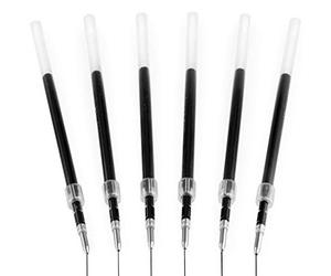uni-ball Jetstream SXN-210 - Paquete de 6 recambios retráctiles para bolígrafos, punta de 1,0 mm, tinta de gel negra