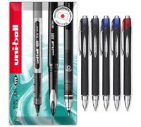 uni-ball Jetstream SXN-210 RT - Bolígrafos retráctiles de punta de 1,0 mm, en paquete de regalo (paquete de 5, multicolor)