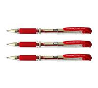 Uni-ball - Lote de 3 bolígrafos tinta Gel Signo Broad um153 C Grip PTE Large 1 mm rojo