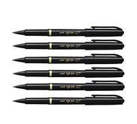 UNI-BALL-Lote de 6 rotuladores de fieltro SIGN PEN (MYT7 N) 1 mm, color negro