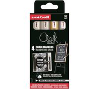 Uni-ball 186202 - juego de marcadores de tiza y ventana, 4 marcadores