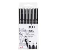 UNI-BALL PIN 200(S) Rotuladores Calibrados Negros Set de 10