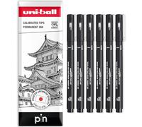uni-ball PIN Delineadores finos | Lápices de punta fina para escribir en negro | Tinta resistente al agua y a la decoloración | Ideal para bocetos, álbumes de recortes, contornos, arte, dibujo técnico