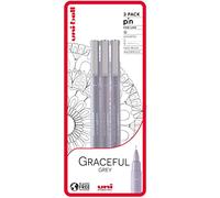 uni-ball Pin Fineliners, bolígrafos de punta fina gris, tinta resistente al agua y a la decoloración, ideal para arquitectos, bocetos, álbumes de recortes, contornos, arte, dibujo técnico, calidad de