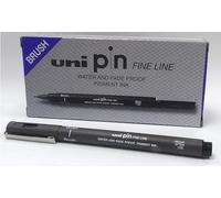 Uni-ball PIN Marcador calibrado PINBR-200 BRUSH Gris Oscuro 12 Uds