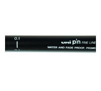 Uni-ball pin01-200(s) rotulador calibrado - punta poliacetal 0.1mm - tinta pigmentada resistente al agua y luz - color negro (12 uds) de marca Uniball