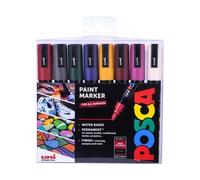 Uni-ball Posca Pc5m Rotuladores Punta Media Colores Intensos 8 Piezas