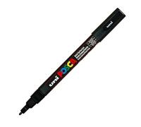 Uni-Ball Posca Pluma Marcadora PC-3M - Negro - Paquete de 3 Bolígrafos