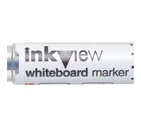 Uni-ball pwb-202 inkview marcador de pizarra blanca - punta conica 1.8-2.2mm - zona transparente para nivel de tinta - escritura brillante y facil borrado - color azul (12 uds) de marca Uniball