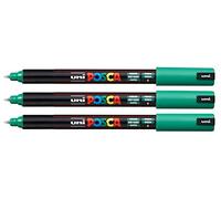 uni-ball PX89789000 POSCA -181701 - Rotulador con punta calibrada (verde 3 unidades)
