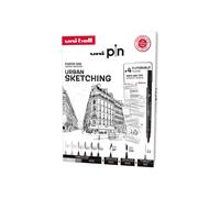 UNI-BALL SET UNIBALL PIN URBAN SKETCHING STARTER KIT 8 GRADUACIONES PIN 3x16x23 Cms.