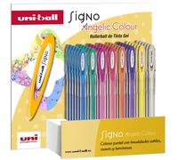 UNIBALL EXPOSITOR ROLLERBALL SIGNO ANGELIC COLOUR UM-120AC/4D COLORES PASTEL AZUL-ROJO-VERDE-ROSA-NARANJA-VIOLETA-AMARILLO-BLANC