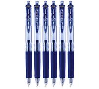 Uni-Ball Signo - Bolígrafos de gel retráctiles, punta ultra micro, 0.38 mm, azul, 6 unidades